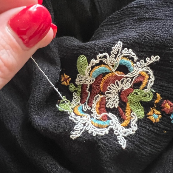 ❌SOLD❌ Free People Oxford Floral Embroidered Mini Dress, Large - Picture 7 of 10